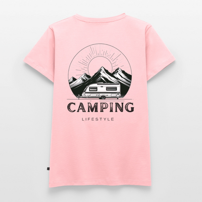 Camping Lifestyle - Damen Camping T-Shirt - Rosa