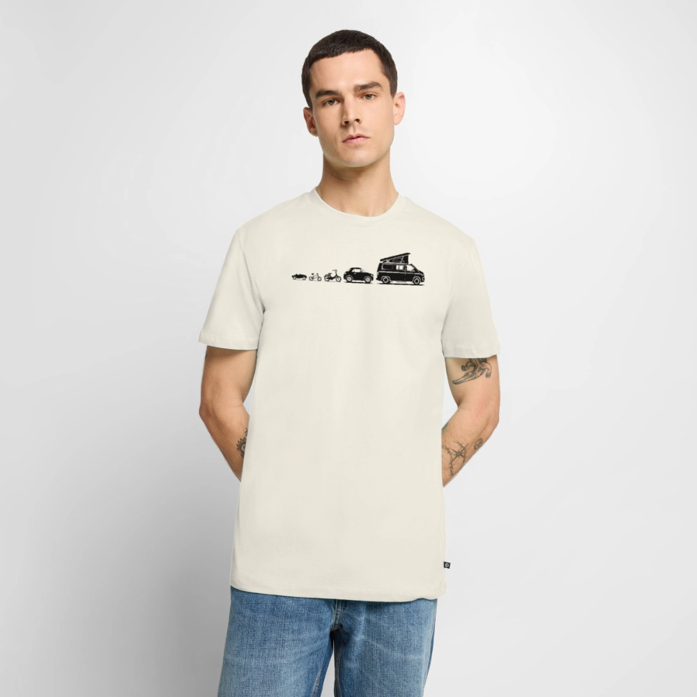 Evolution Bulli - Herren Camping T-Shirt - Naturweiß
