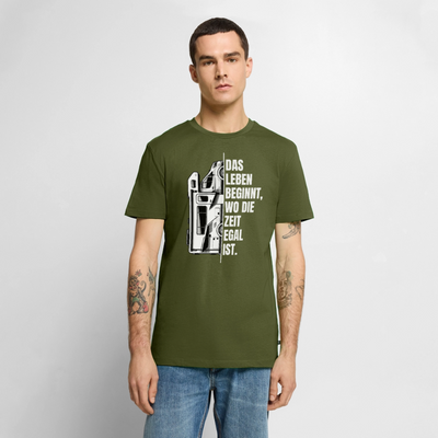 Camping ist Zeitlos - Herren Camping T-Shirt - Wohnmobil - Khaki