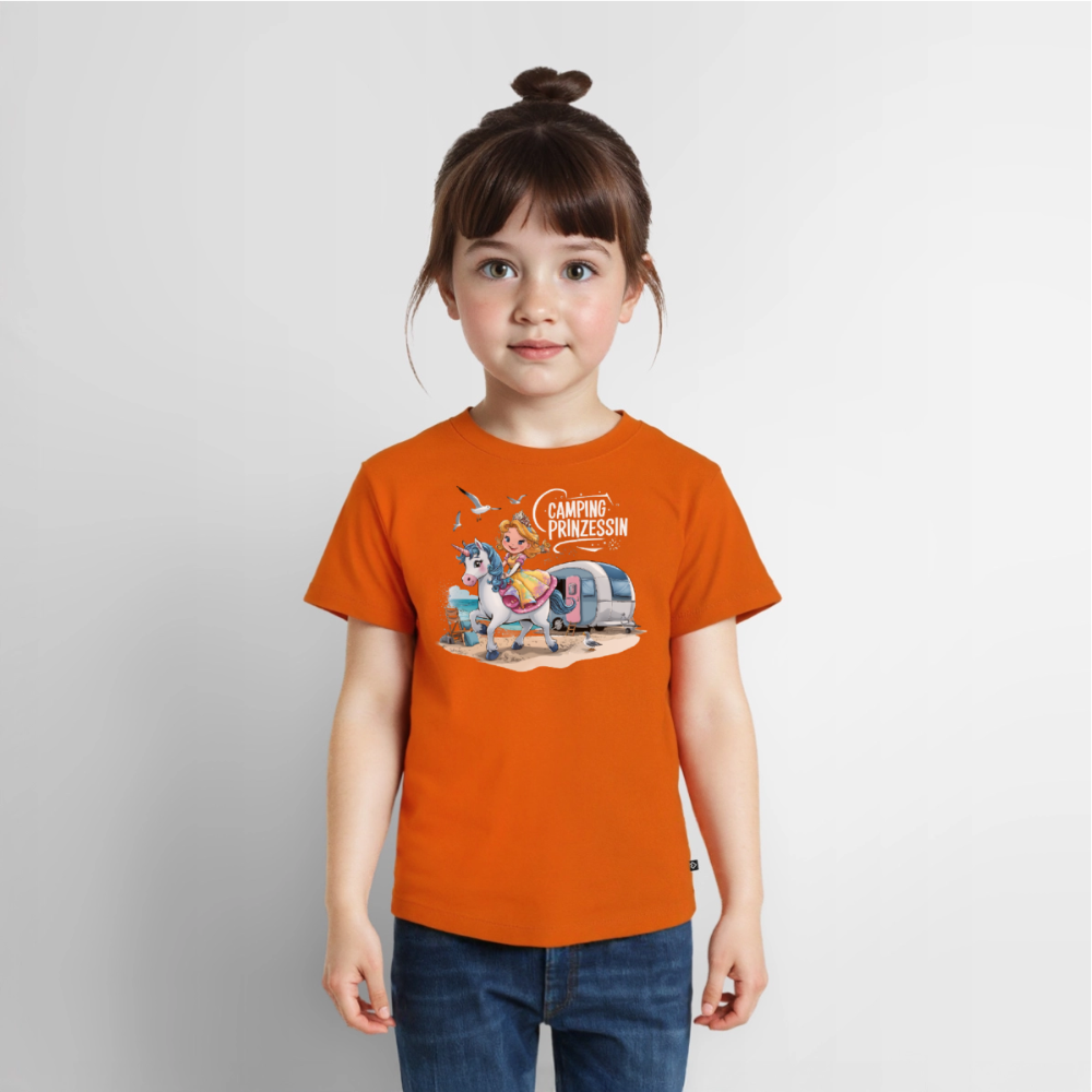 Camping Prinzessin - Kinder Camping T-Shirt - Orange 
