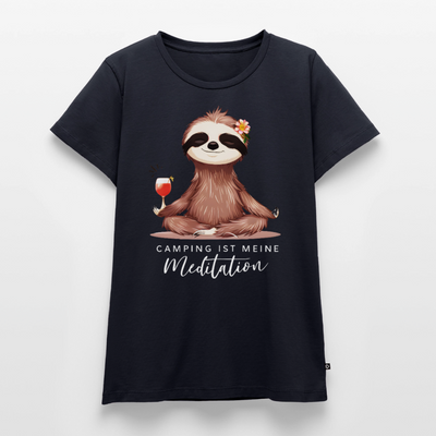 Meditation - Damen Camping T-Shirt - Navy