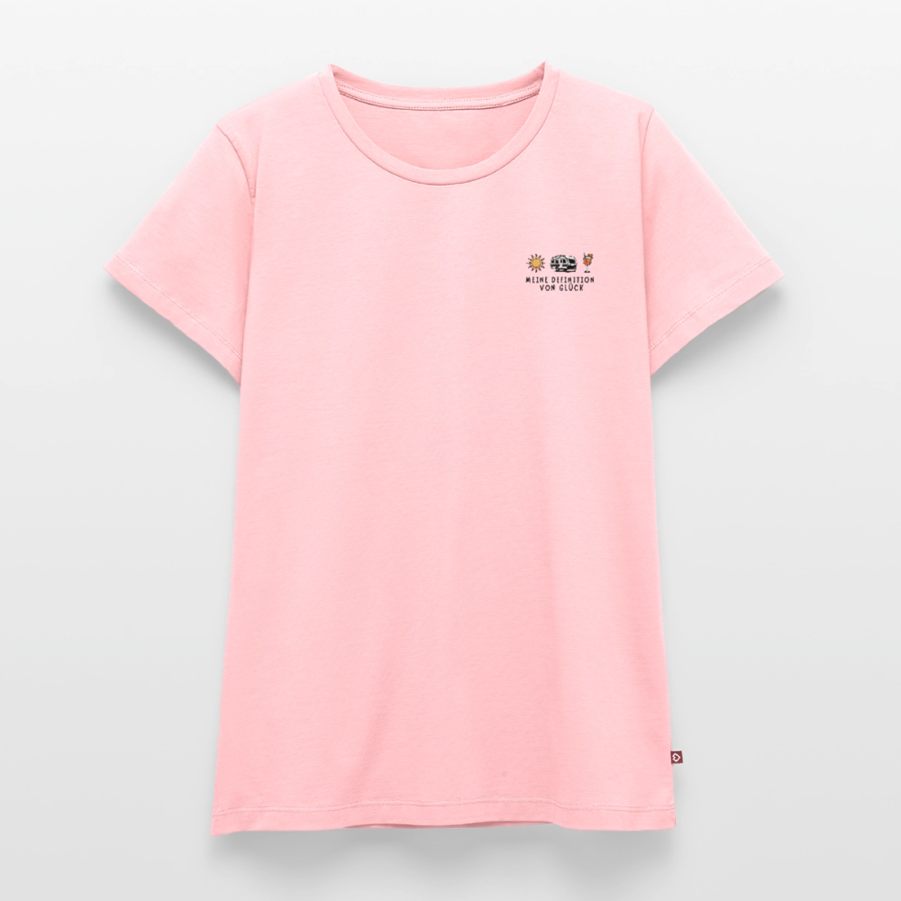 Definition von Glück - Damen Camping T-Shirt - Wohnwagen - Rosa