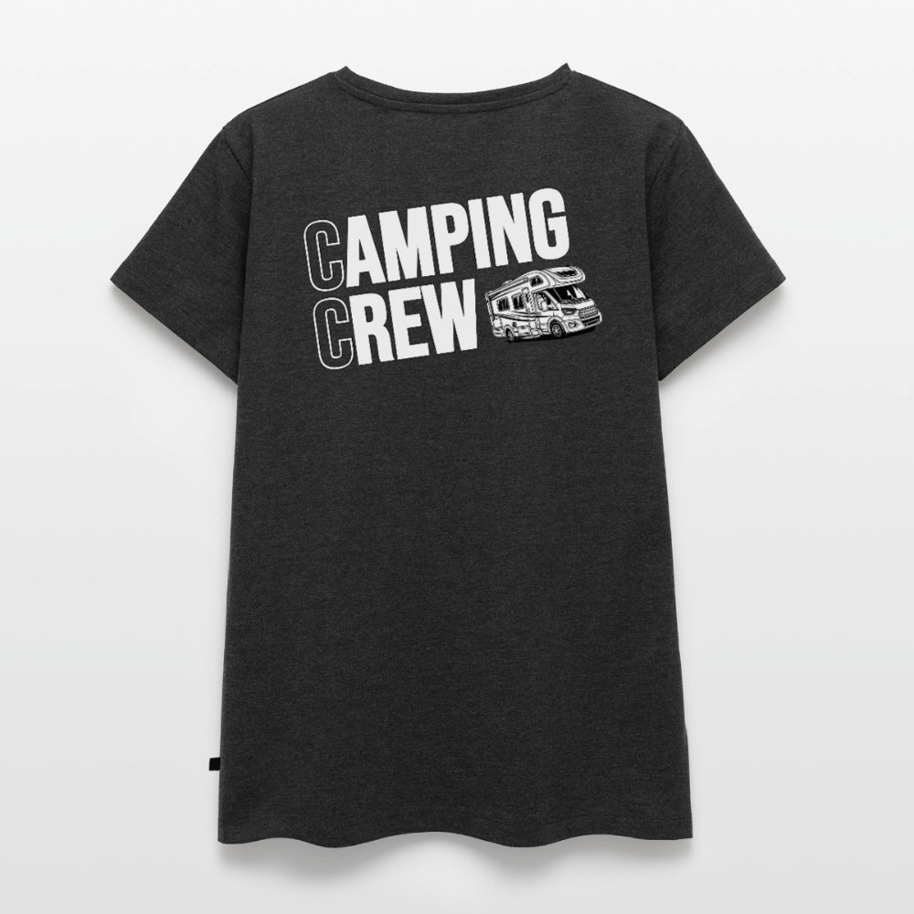 Wohnmobil Camping Crew - Damen Camping T-Shirt - Anthrazit meliert