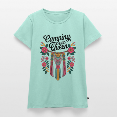 Camping Deko Queen - Damen Camping T-Shirt - Mint 