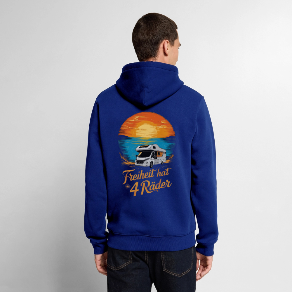 Freiheit hat 4 Räder - Herren Camping Hoodie - Wohnmobil - Royalblau