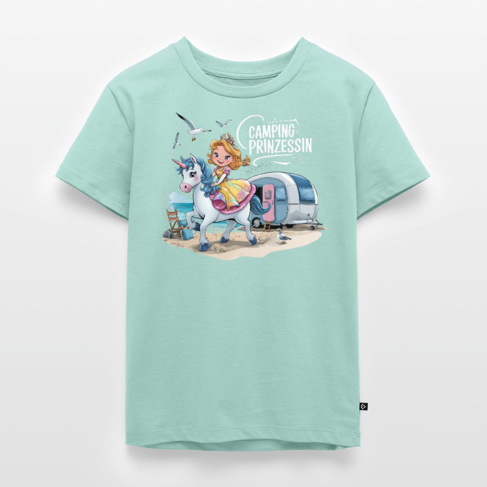Camping Prinzessin - Kinder Camping T-Shirt - Mint 