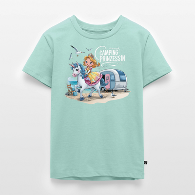Camping Prinzessin - Kinder Camping T-Shirt - Mint 
