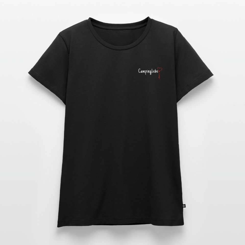 Campingliebe Ballon - Damen Camping T-Shirt - Schwarz