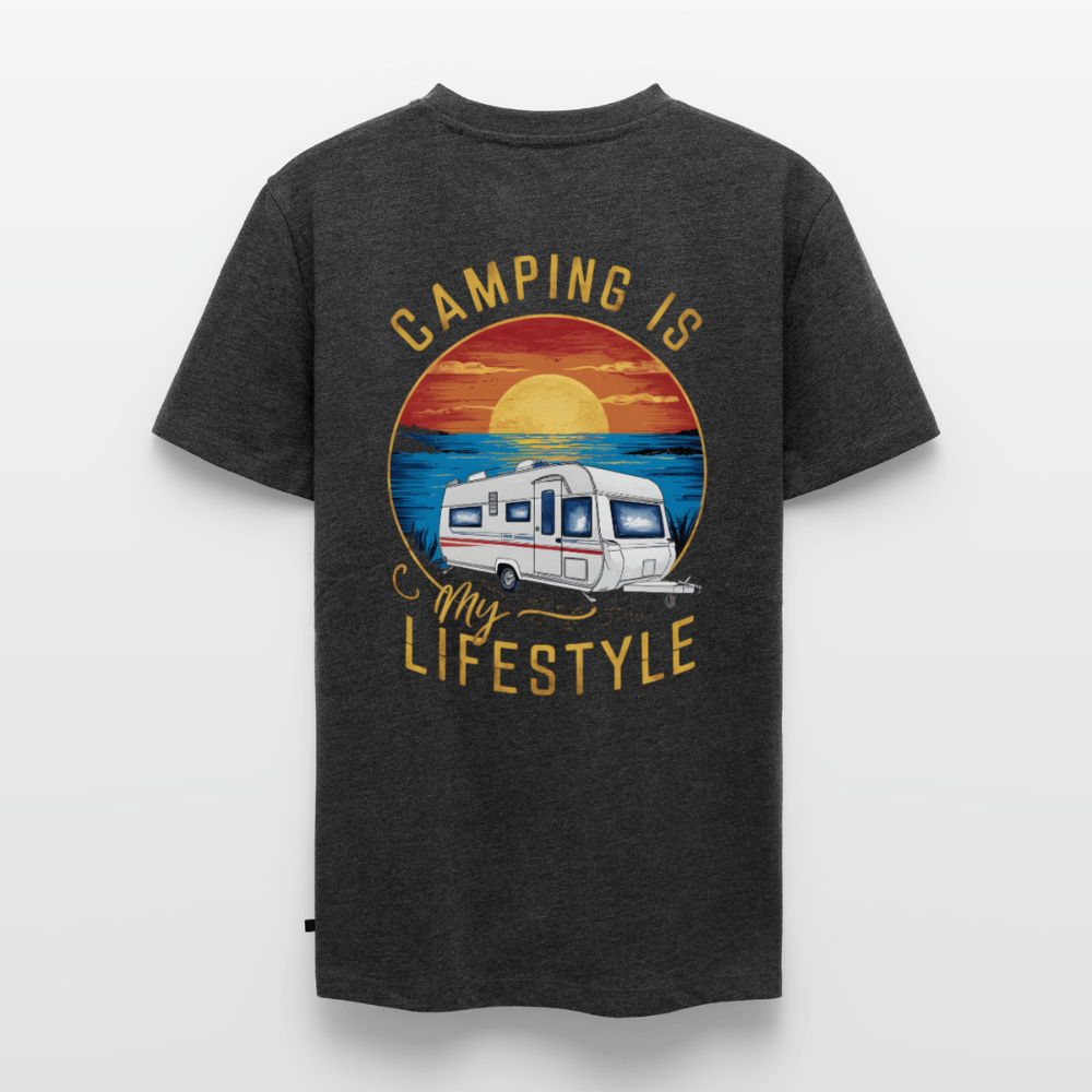 Camping my Lifestyle - Herren Camping T-Shirt - Anthrazit meliert