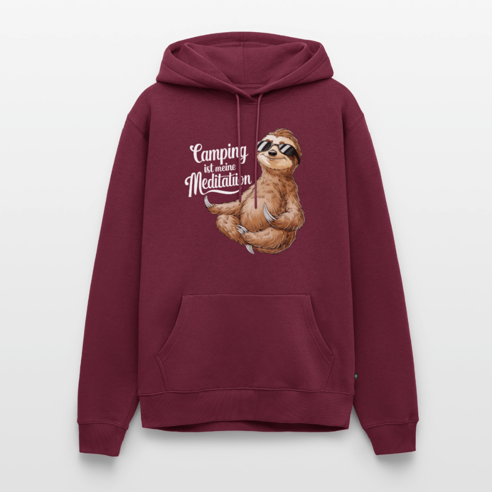 Camping ist Meditation - Herren Camping Hoodie - Burgunderrot