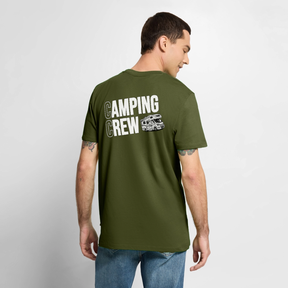 Wohnmobil Camping Crew - Herren Camping T-Shirt - Rückendruck - Khaki