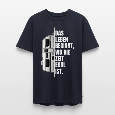 Camping ist Zeitlos - Herren Camping T-Shirt - Wohnwagen - Navy