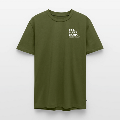 Eat Sleep Camp Repeat - Herren Camping T-Shirt - Khaki