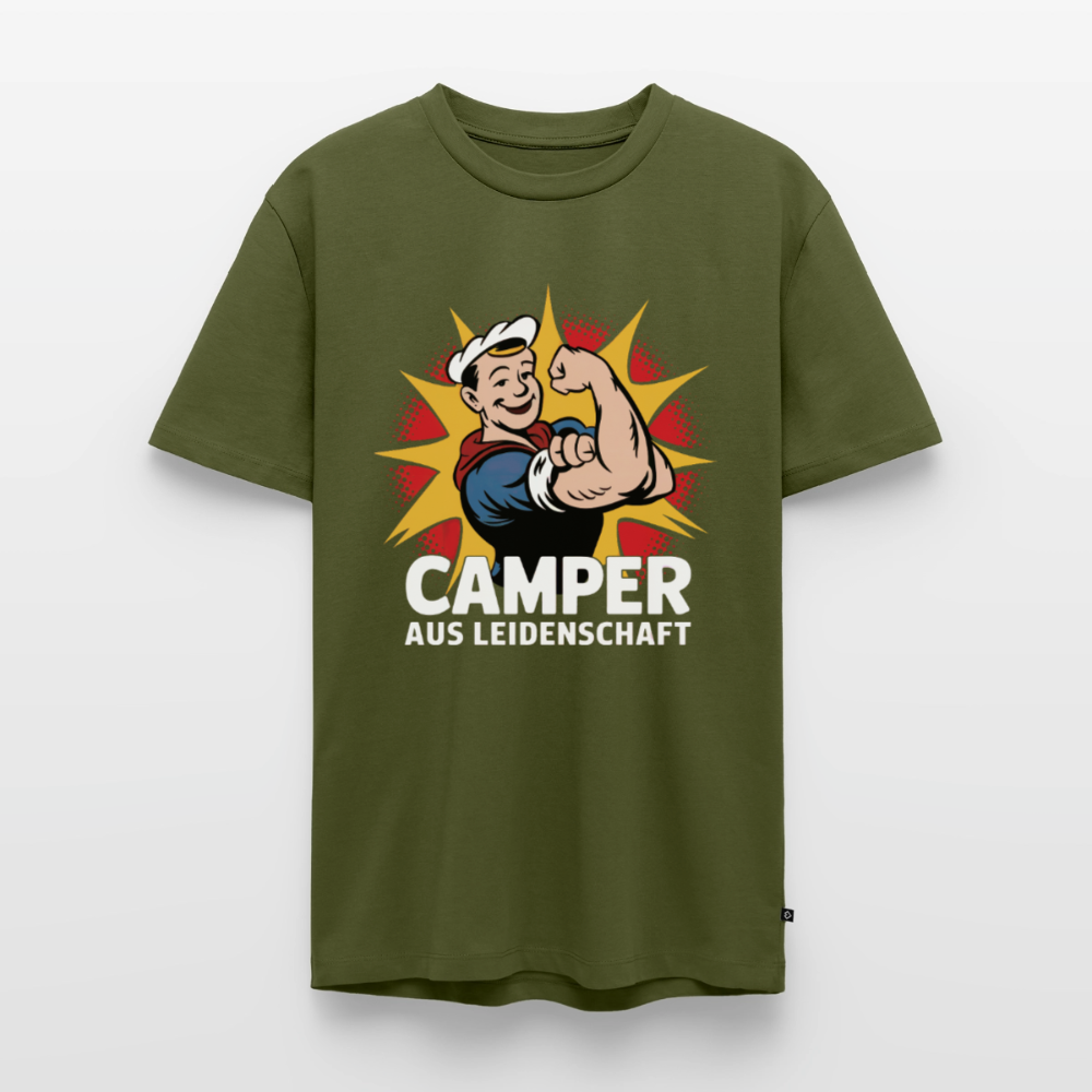 Camper aus Leidenschaft - Herren Camping T-Shirt - Khaki