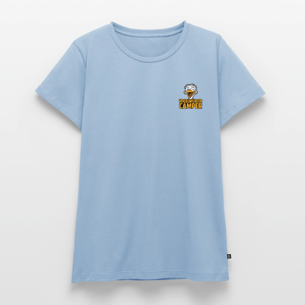 Vogelwuider Camper - Damen Camping T-Shirt - Hellblau