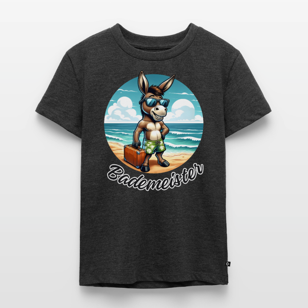 Bademeister - Kinder Camping T-Shirt - Anthrazit meliert