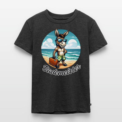 Bademeister - Kinder Camping T-Shirt - Anthrazit meliert