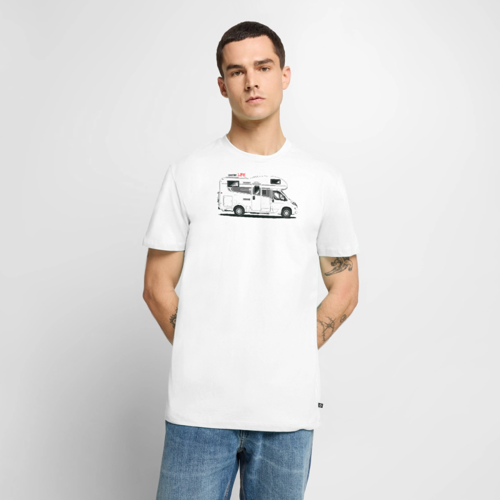 Wohnmobil Camping Life - Herren Camping T-Shirt - Weiß