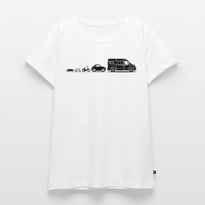 Evolution Vanlife - Damen Camping T-Shirt - Weiß