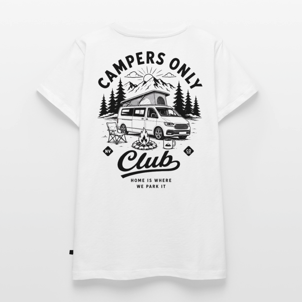 Campers Only Club - Herren Camping T-Shirt - Bulli - Weiß