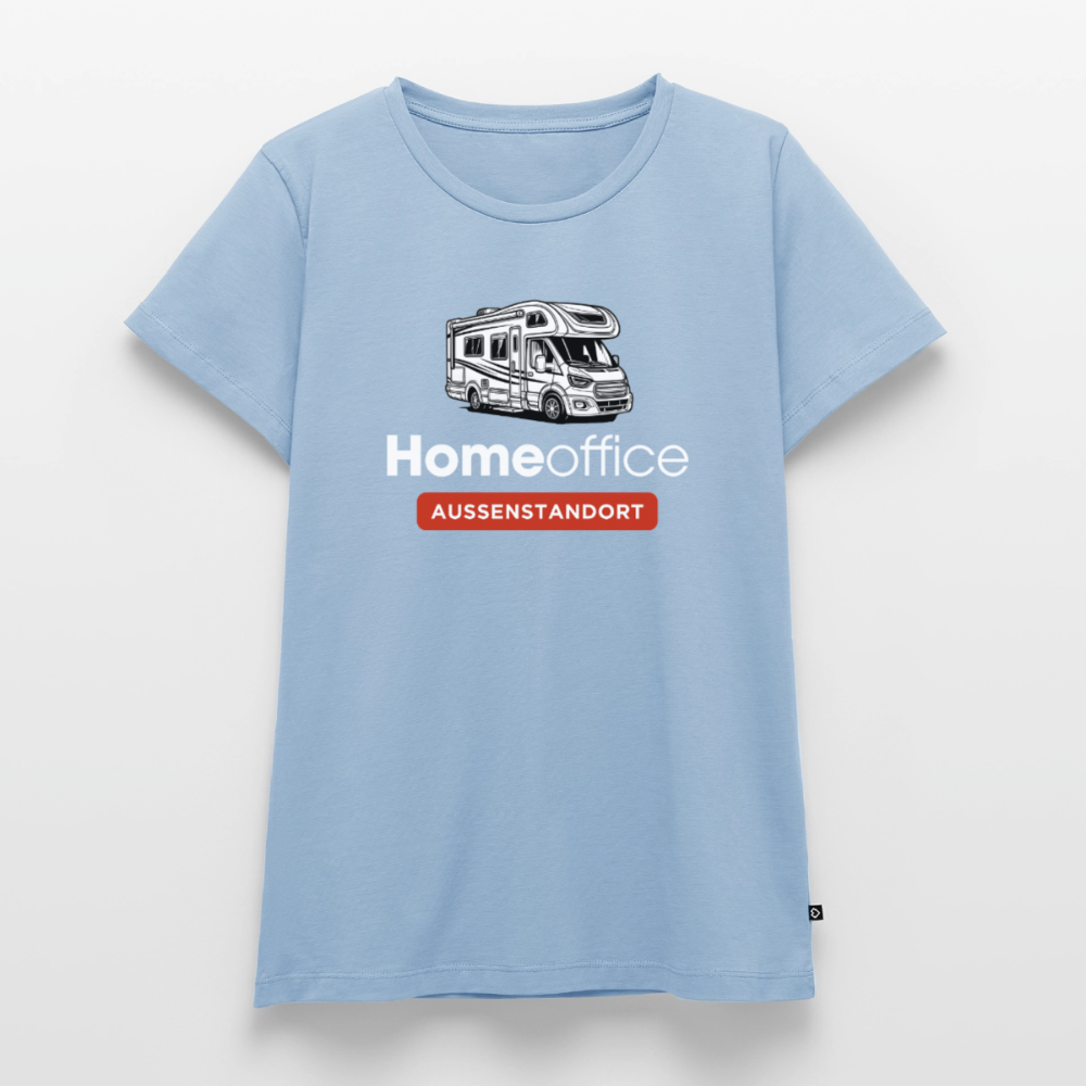 Wohnmobil Homeoffice - Damen Camping T-Shirt - Hellblau