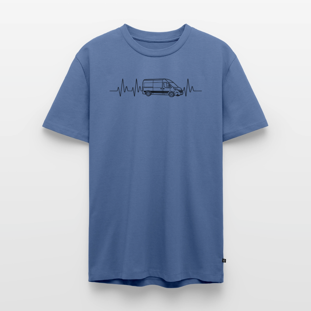 Herzschlag EKG Vanlife - Herren Camping T-Shirt - Taubenblau