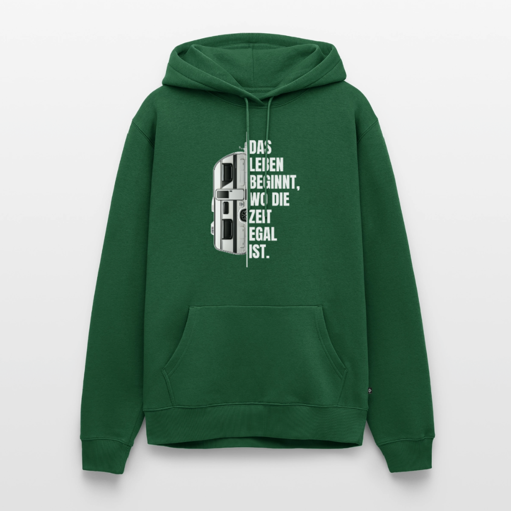 Camping ist Zeitlos - Herren Camping Hoodie - Wohnwagen - Flaschengrün