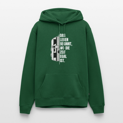 Camping ist Zeitlos - Herren Camping Hoodie - Wohnwagen - Flaschengrün