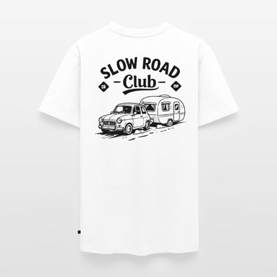 Slow Road Club - Herren Camping T-Shirt - Weiß
