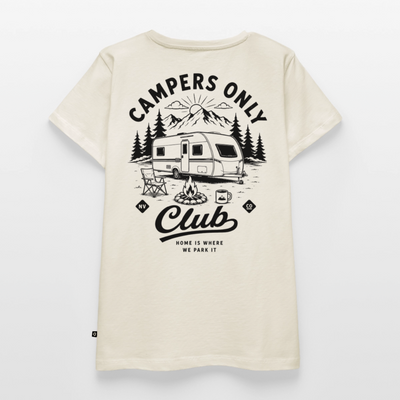 Campers Only Club - Herren Camping T-Shirt - Wohnwagen - Naturweiß