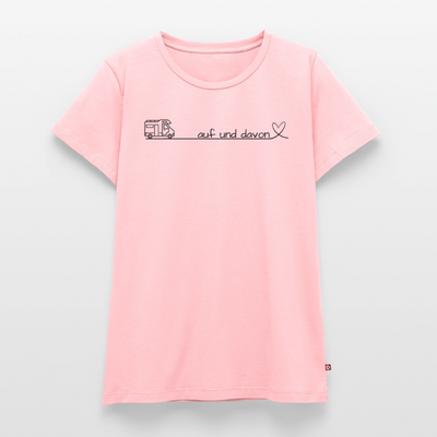 Auf und Davon - Damen Camping T-Shirt - Wohnmobil - Rosa