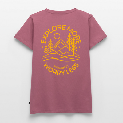 Explore More - Damen Camping T-Shirt - Mauve