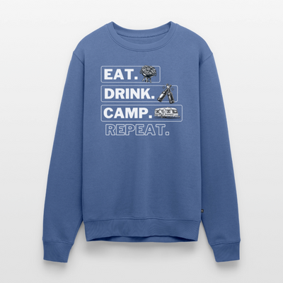Camping Kreislauf - Herren Camping Sweatshirt - Wohnwagen - Taubenblau