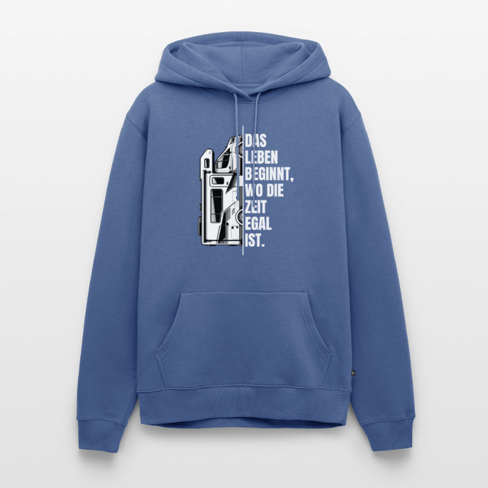 Camping ist Zeitlos - Herren Camping Hoodie - Wohnmobil - Taubenblau