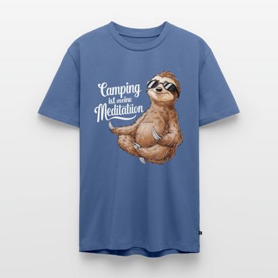 Camping ist Meditation - Herren Camping T-Shirt - Taubenblau