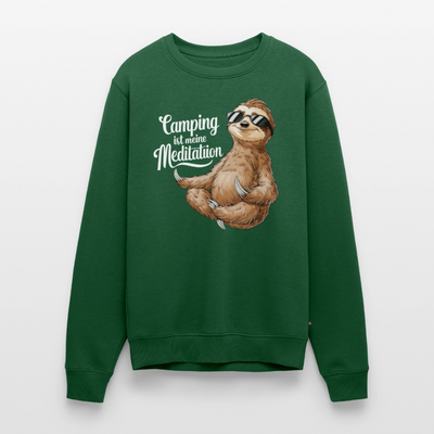 Camping ist Meditation - Herren Camping Sweatshirt - Flaschengrün