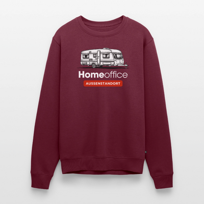 Wohnwagen Homeoffice - Herren Camping Sweatshirt - Burgunderrot