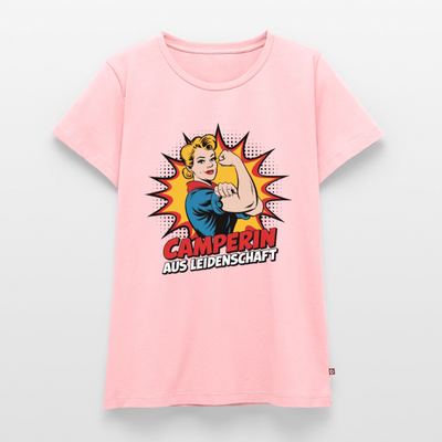 Camperin aus Leidenschaft - Damen Camping T-Shirt - Rosa