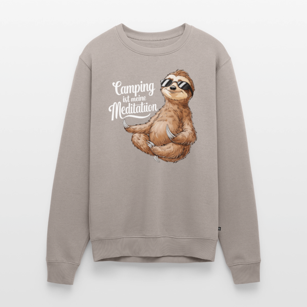 Camping ist Meditation - Herren Camping Sweatshirt - Taupe