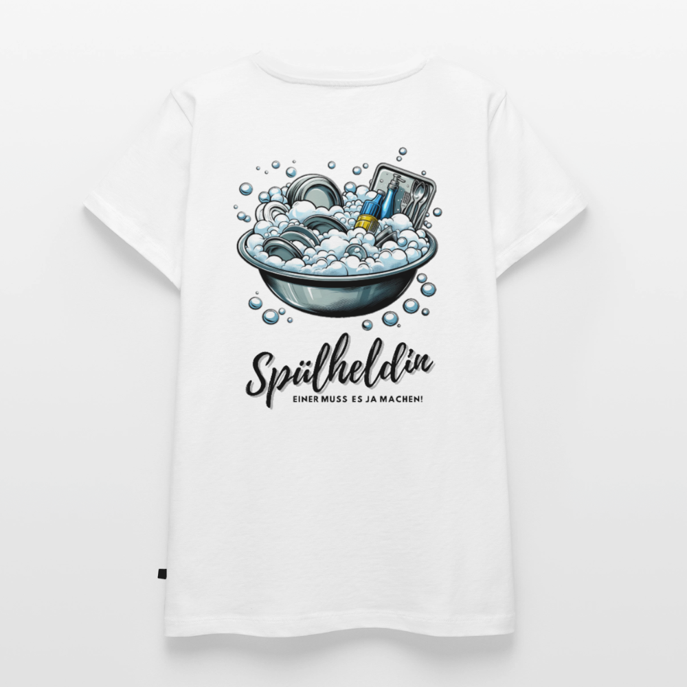 Spülheldin - Damen Camping T-Shirt - Weiß