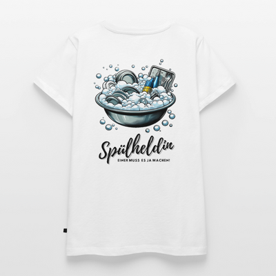 Spülheldin - Damen Camping T-Shirt - Weiß