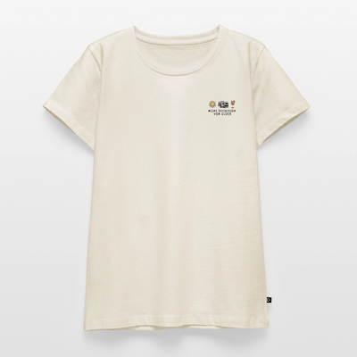Definition von Glück - Damen Camping T-Shirt - Wohnwagen - Naturweiß