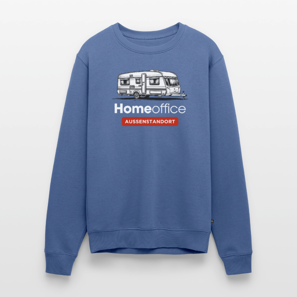 Wohnwagen Homeoffice - Herren Camping Sweatshirt - Taubenblau