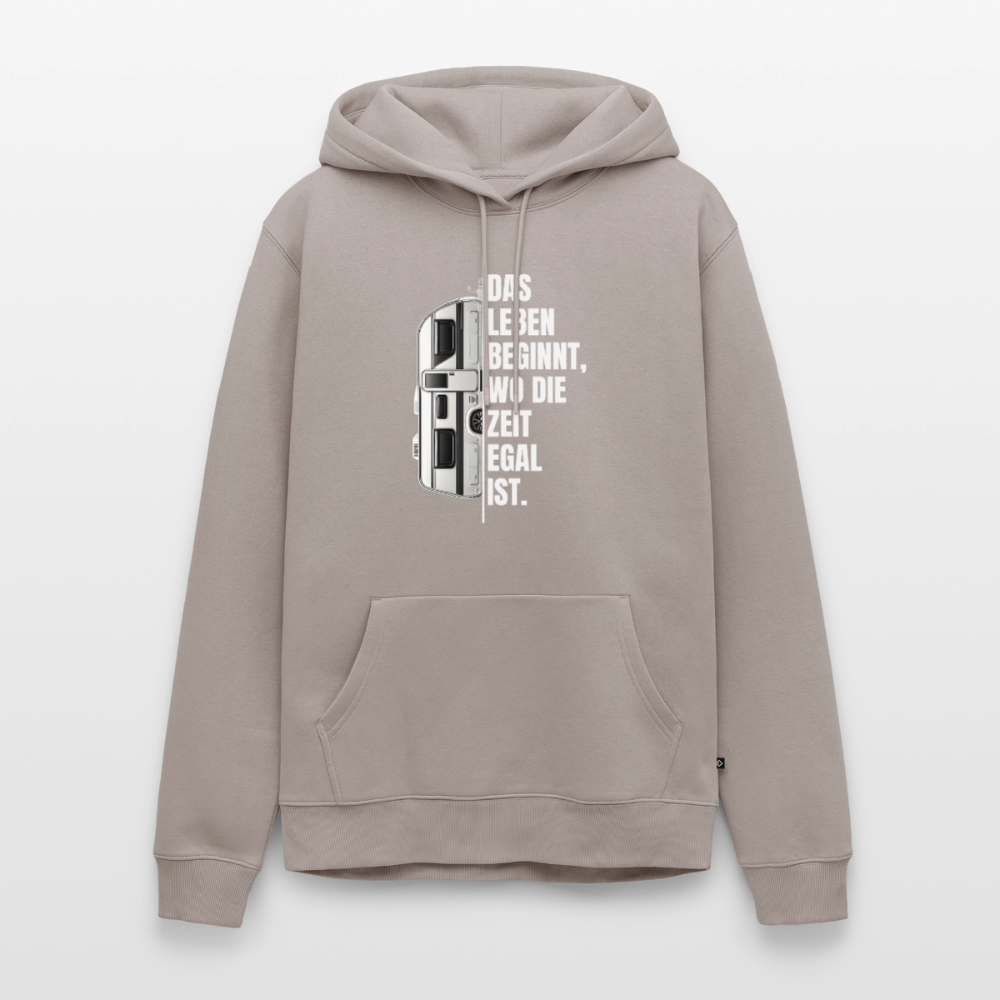 Camping ist Zeitlos - Herren Camping Hoodie - Wohnwagen - Taupe