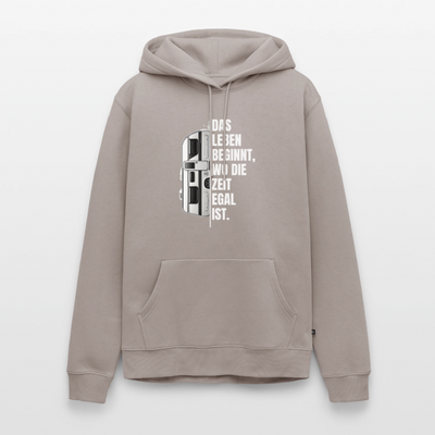 Camping ist Zeitlos - Herren Camping Hoodie - Wohnwagen - Taupe