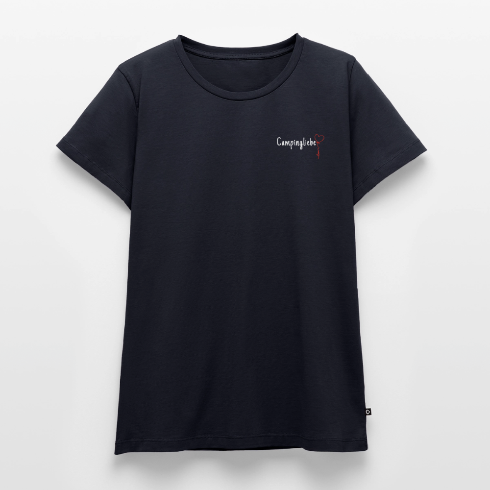 Campingliebe Ballon - Damen Camping T-Shirt - Navy