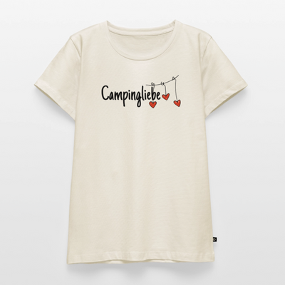 Campingliebe - Damen Camping T-Shirt - Naturweiß