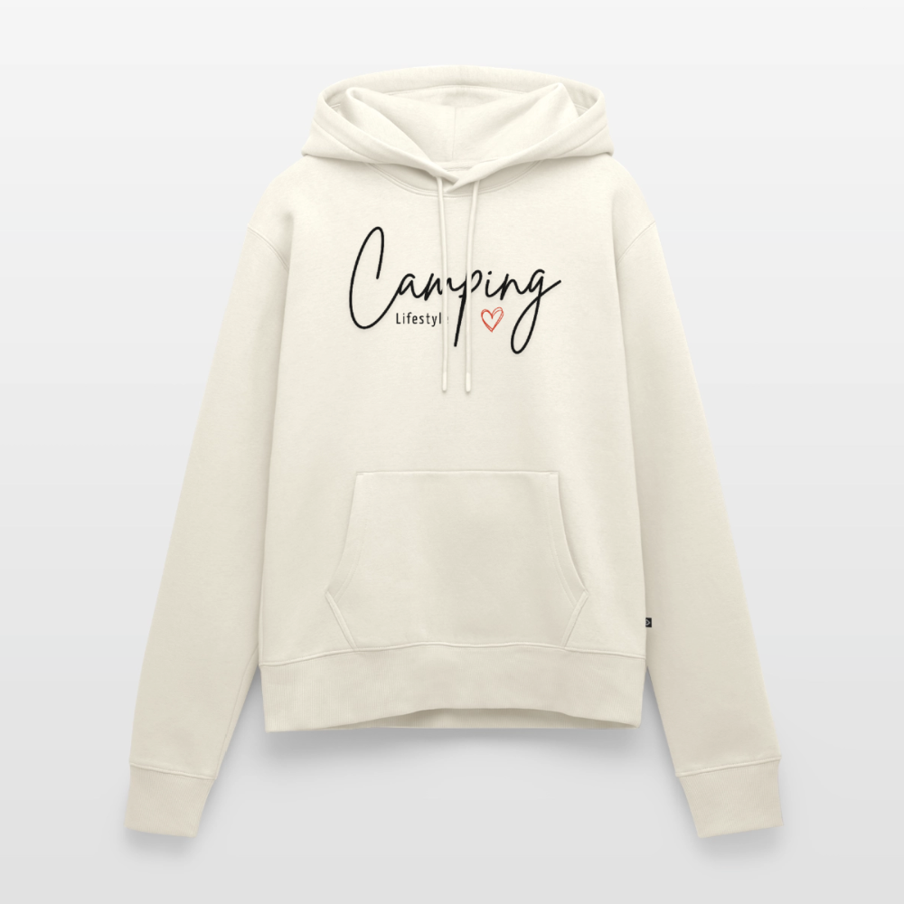 Camping Lifestyle Liebe - Damen Camping Hoodie - Naturweiß