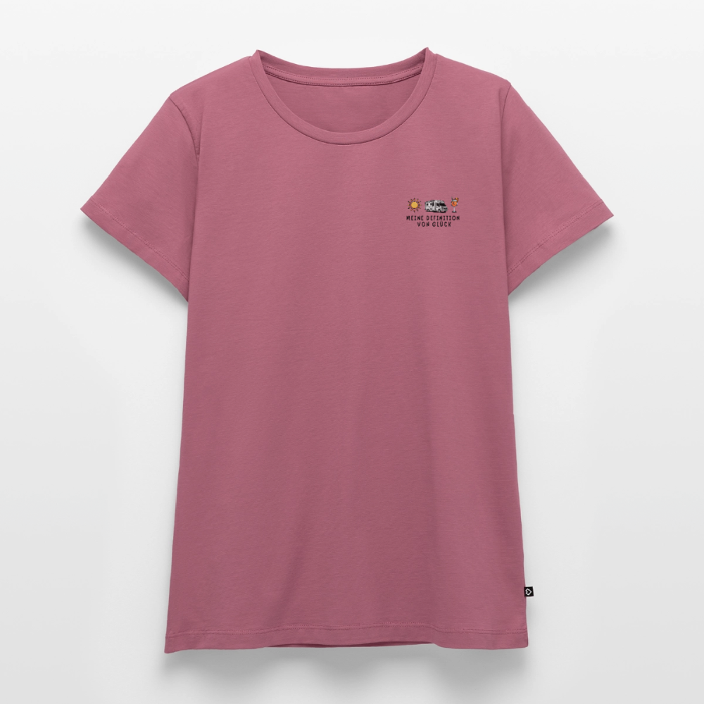 Definition von Glück - Damen Camping T-Shirt - Wohnmobil - Mauve