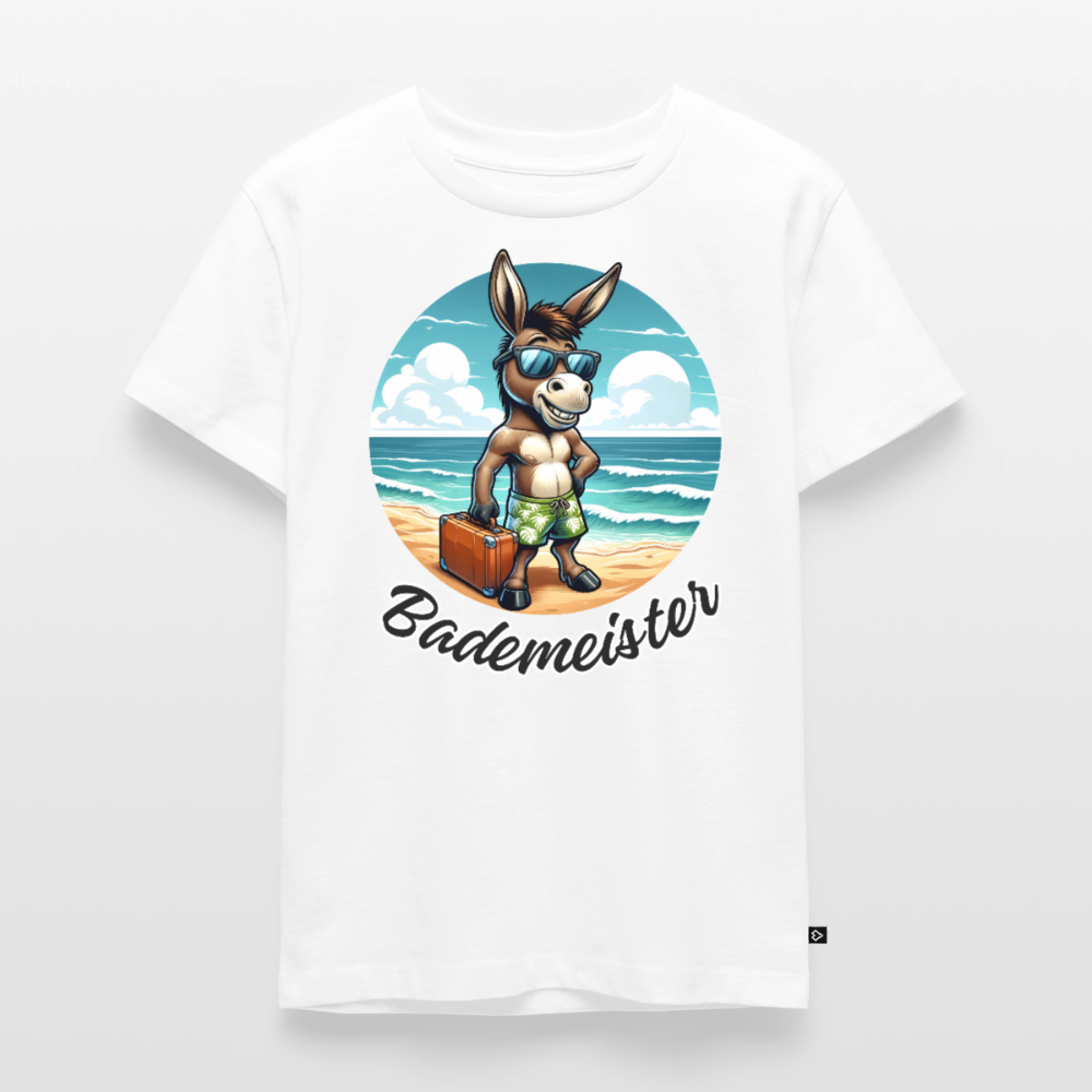 Bademeister - Kinder Camping T-Shirt - Weiß